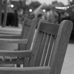 Wooden chairs in black and white